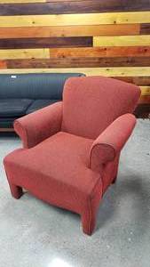 lot 243 image: Red Arm Chair.  Matches Lot 226