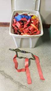 lot 283 image: Large Tote Full of Flag Football Belt Flags.  50 Flags