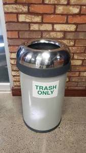 lot 323 image: Round Open Mouth Trash Can