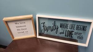 lot 369 image: Lot of 2 Wall Signs