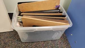 lot 371 image: Large Bin Full of Clip Boards