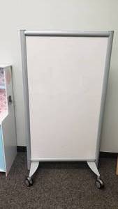 lot 374 image: Rolling Double Sided Dry Erase Easel.  54 x 30