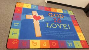 lot 400 image: Kidply Classroom Area Rug.  92 x 65