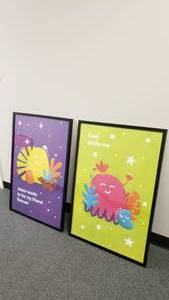 lot 403 image: Lot of 2 Glass Framed Positive Reminders.  Frames 24 x 36
