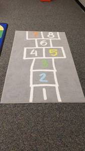 lot 413 image: Hopscotch RunnerRug.  63 x 40