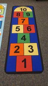 lot 414 image: Learning Carpets Hopscotch RunnerRug.  79 x 27
