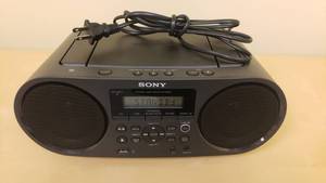 lot 418 image: Sony CD Boombox w Bluetooth, Model ZS-RS60BT