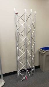 lot 446 image: Lot of 2 Lightweight ITT Corp Stage Trusses