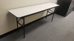 lot 448 image: White Skinny Folding Table
