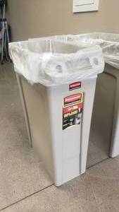 lot 270 image: Rubbermaid Commercial SlimJim Trash Can