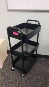 lot 384 image: Black Rolling Cart