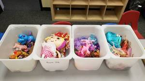 lot 496 image: 4 Bins of Toys. Includes Everything Pictured