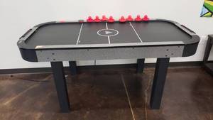 lot 531 image: Halex Air Hockey Table w Extra Paddles & Pucks