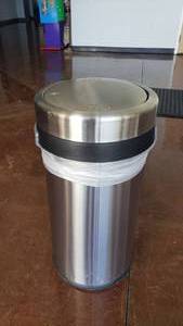 lot 582 image: Simple Human Stainless Steel Swing Lid trash Can