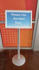 lot 590 image: Displays2Go Information Sign w Removeable Insert