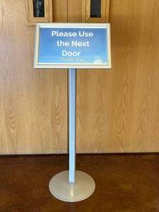 lot 650 image: Displays2Go Information Sign w Removeable Insert