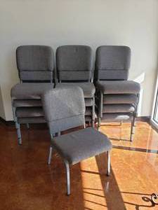 lot 656 image: Lot of 12 Stacking & Interlocking Church Chairs