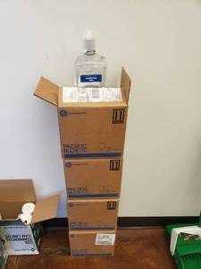 lot 675 image: 4 Boxes of Pacific Blue Foam Hand Sanitizer