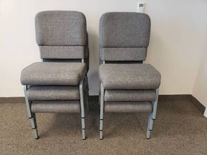 lot 709 image: Lot of 6 Stacking & Interlocking Church Chairs
