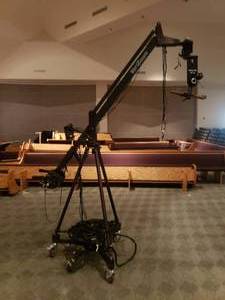 lot 748 image: WOW VariZoom QuickJib Kit w TCR100 Tripod, MC-50 Motorized Head, DCR100 Dolly, ProHD DT-X71FI Full feature Monitor, Fujinon Zoom Rate Demand & MORE  BIG $$