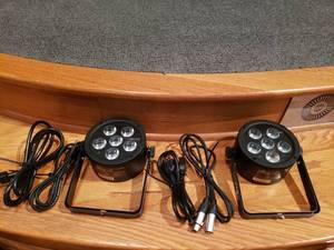 lot 764 image: Lot of 2 Chauvet DJ SlimPAR T6 USB RedBlueGreen Wash Lights