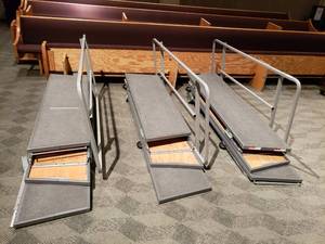 lot 817 image: Wenger 3 Piece Folding Risers