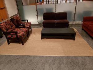 lot 850 image: Large ikea Osted Area Rug.  82 x 116
