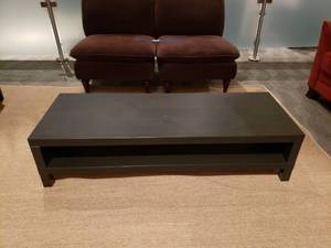 lot 851 image: Ikea Coffee Table w Bottom Shelf