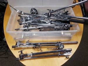 lot 906 image: Large Lot of Pearl Drum & Cymbal Stands