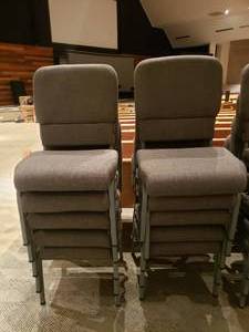 lot 834 image: Lot of 10 Stacking & Interlocking Church Chairs