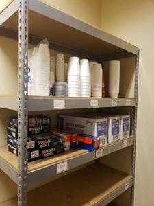 lot 953 image: Large Lot of Misc Cups, Plastic Spoons, Gloves, Saran Wrap, Foil