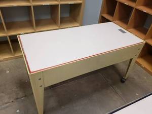 lot 982 image: ChildBrite Sand & Water Table w 2 Side Bins