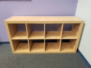 lot 1034 image: Ikea Kallax 8 Shelf Shelving Unit.  Measures 59 x 31 x 15