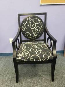 lot 1036 image: Wooden Black Arm Chair