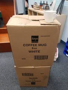 lot 1040 image: Large Lot of Plastic Coffee Mugs.  Approx 250 Total