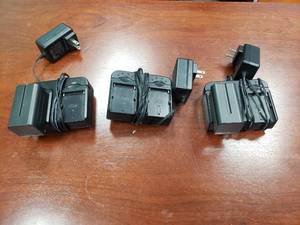 lot 1063 image: Lot of 3 Sony F550FM90 Battery Chargers w 2 Batteries