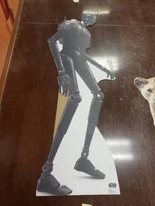 lot 1079 image: Life Size Star Wars Rogue One 2244 K-2SO Cardboard Cutout w Stand.  86 Tall