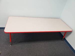 lot 1099 image: Rectangle Adjustable Height Classroom Table.  72 Long