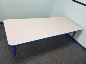 lot 1100 image: Rectangle Adjustable Height Classroom Table.  72 Long