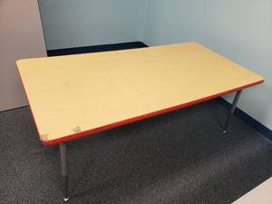 lot 1102 image: Rectangle Adjustable Height Classroom Table.  60 Long