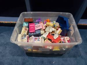 lot 1155 image: Large Tote Full of Doll House Items