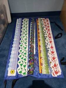 lot 1172 image: Storage Holder Full of Classroom Bulletin Board Boarders