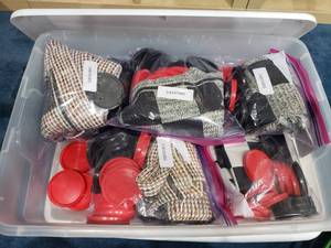 lot 1203 image: Tote Full of 5 Oversize Checkers Games