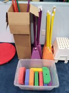 lot 1232 image: Box Full of Broom Ball Pieces