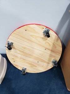 lot 1233 image: Large Wooden Rolling Dolly
