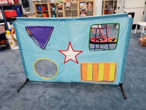 lot 1247 image: Framed Toss Game. 72 x 48
