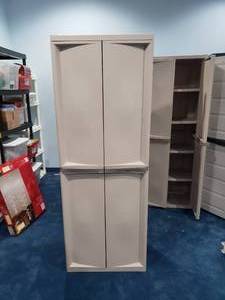lot 1252 image: Sterilite Plastic Storage Cabinet