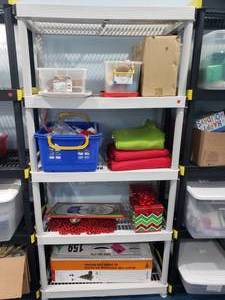 lot 1273 image: Contents of Shelf.  Large Lot of Christmas Dcor & Crafts.  SHELF NOT INCLUDED.