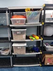 lot 1277 image: Keter Plastic Garage Shelf.  Contents Not Included.