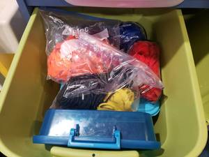 lot 1300 image: Large Tote Full of Misc Colored Lanyardss & Name Badges